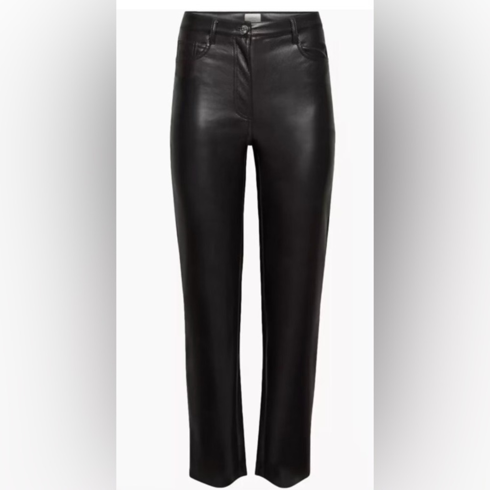 Wilfred black stretchy women's size 4 faux leather pants